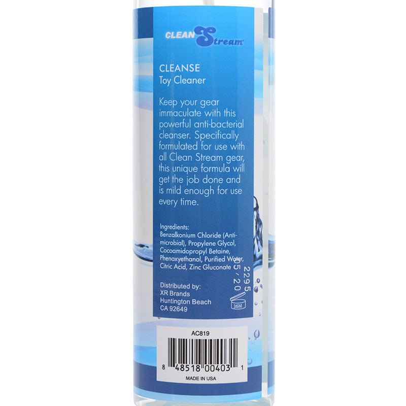 Cleanstream cleanse toy cleaner - Product back view  | Flirtybay.com.au